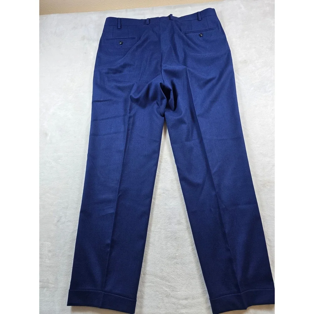 Sean John Double Breasted 3 Piece Suit Mens 44L Pants 38x31 Royal Blue w/Vest